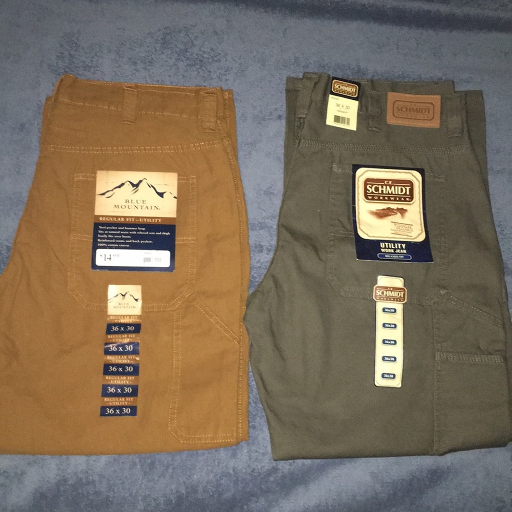 blue mountain work jeans & c.e. schmidt work jeans